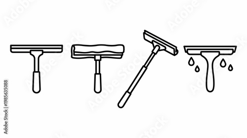 Window Cleaning Squeegee Tool Set