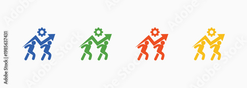 Support Icon Set Color Multiple Style Collection Element For Design