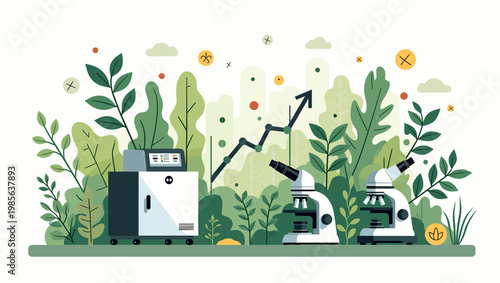 A calming, minimalist illustration of leaves and foliage. Ideal for wellness brands, eco-friendly products, or as a subtle background element for desi