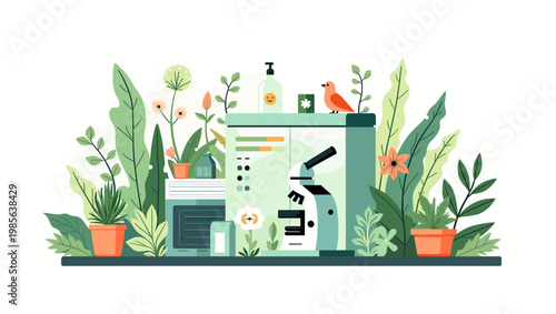 A clean, contemporary illustration of lush green foliage. Perfect for adding a natural and calming aesthetic to wellness, environmental, or design pro