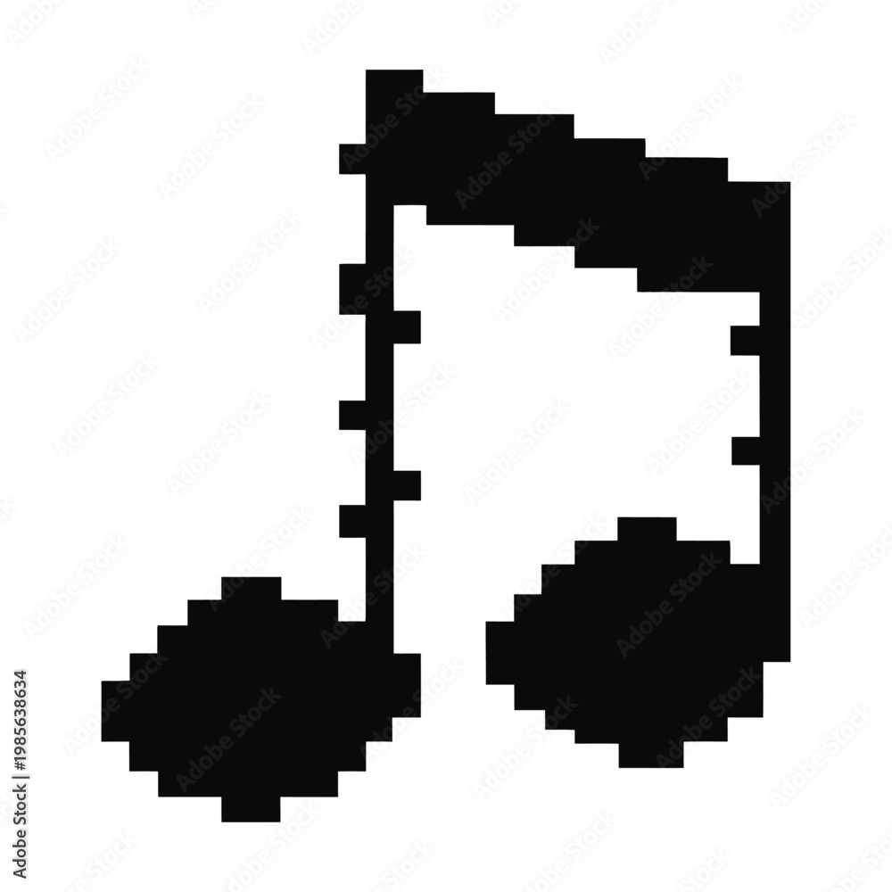 Fototapeta premium Vector eighth note symbol