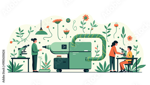 A calming, minimalist illustration depicting a plant on a shelf, ideal for representing growth, wellbeing, and a fresh workspace in marketing material