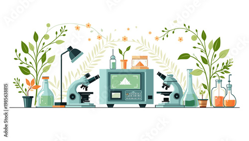A minimalist illustration of a potted plant, evoking feelings of growth and tranquility. Ideal for concepts related to nature, sustainability, or a fr