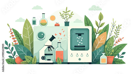 A cheerful, flat vector illustration of fruit and greenery. Perfect for branding, website backgrounds, or spring-themed marketing materials, conveying