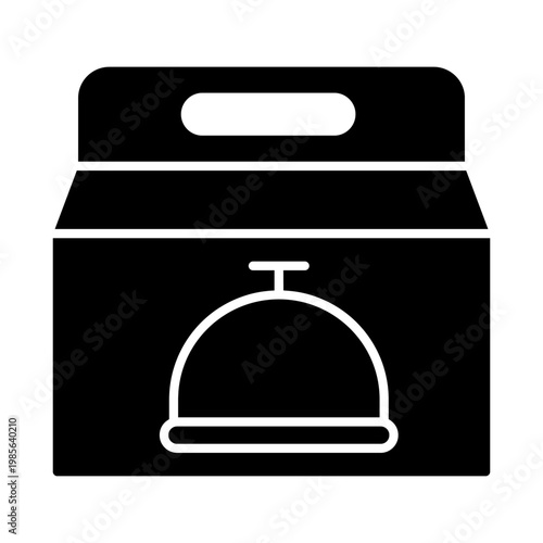 Food icon vector. Food delivery Illustration sign. Takeaway symbol. Street food logo.