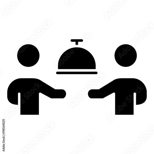 Food icon vector. Food delivery Illustration sign. Takeaway symbol. Street food logo.