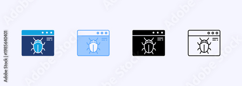 Bug Icon Set Multistyle Various Collection Element For Design