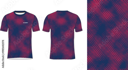 Modern Running Jersey Design Template for Sportswear
