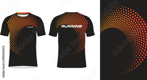 Modern Running Jersey Design Template for Sportswear
