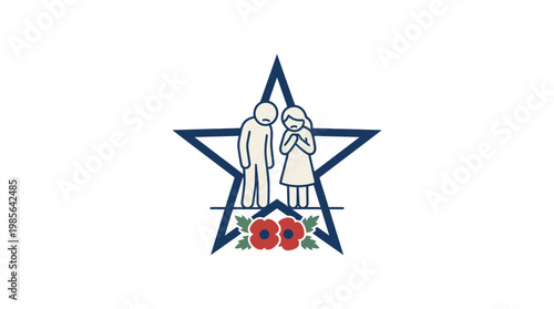 Symbolic Emblem Of Grief And Remembrance