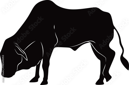 Silhouette of a Cow
