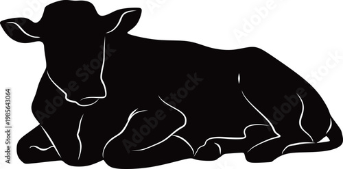 Silhouette of a Cow