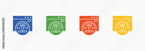 Speed Icon Set Color Multiple Style Collection Element For Design