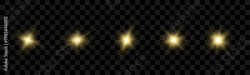 Schilderij op canvas Set of sun icons with precise radial rays and minimal design vector