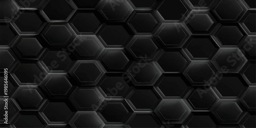 A captivating, close-up view reveals an intriguing pattern of honeycomb cells. The geometric form, with its striking, dark, monochrome tonality, which hints at complex structures and textures.