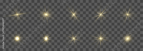 Sun icon collection with outlined rays and modern flat style vector