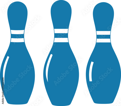Bowling pin icon vector isolated on white background