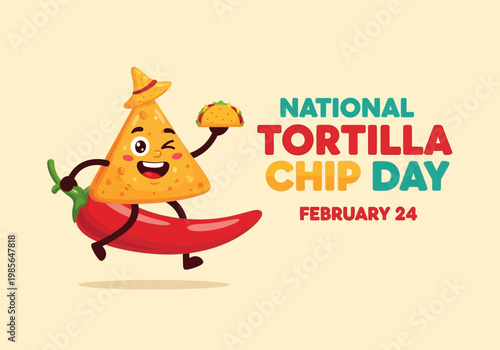 National tortilla chip day celebration graphic