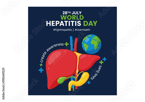 World hepatitis day awareness poster