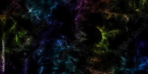 Panorama night sky star on dark background. Universe cosmos with stars, nebula and galaxy with lighting smoke texture.
