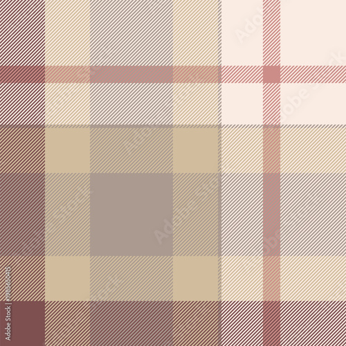 Content tartan check background, quilted pattern seamless vector. Yard fabric textile plaid texture in light and pastel colors.