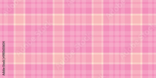 Endless check plaid background, teenager fabric textile vector. Menu texture pattern seamless tartan in light and pink colors.
