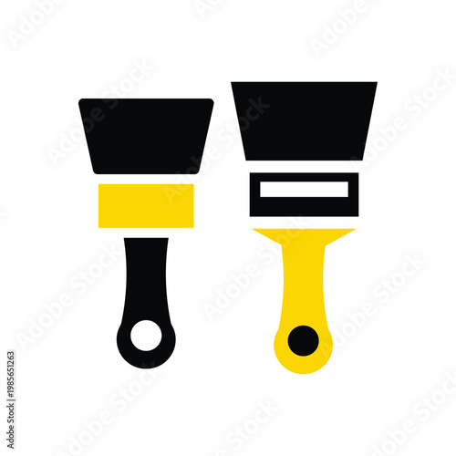 Paint Scrapers Illustration – Dual Color Putty Knives