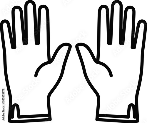 A pair of black high heels standing upright on a flat surface Vector