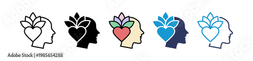 Mental Wellness multiple icon