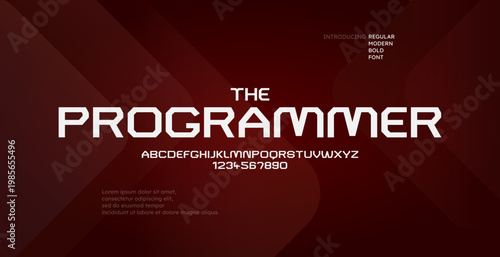 Modern Futuristic Font Alphabet. Elegant business technology font. Editable vector uppercase lowercase.