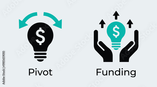 A light bulb with a dollar sign and hands Vector