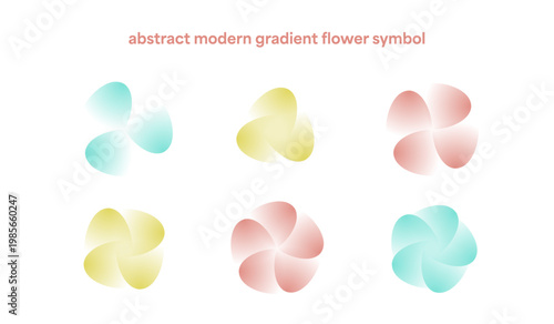 Pastel Abstract Modern Gradient Flower
