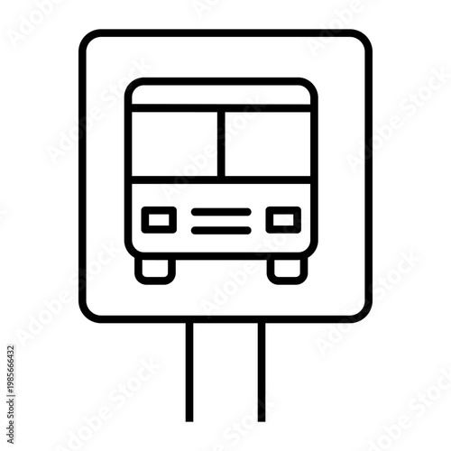 Bus icon vector. Public transport Illustration sign. Bus stop symbol. Bus station logo. Bus route web icon.