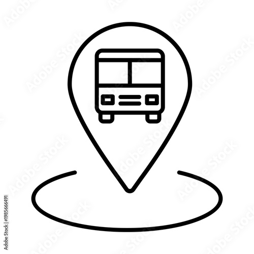 Bus icon vector. Public transport Illustration sign. Bus stop symbol. Bus station logo. Bus route web icon.