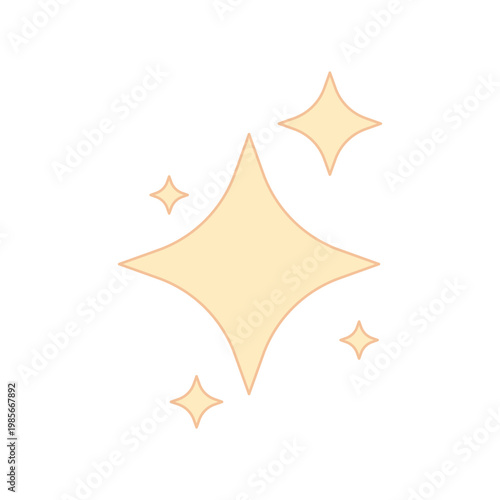 Sparkling starburst illustration on white background