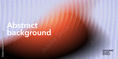 Abstract gradient background with reeded glass texture with a transition from dark shades to orange and purple-gray