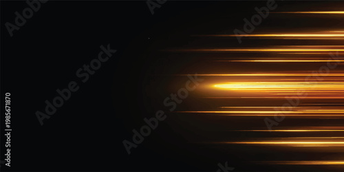 An abstract vector background featuring glowing blue and orange light rays that create a motion flare effect against a dark black space texture for a bright energy wallpaper design