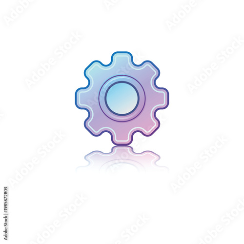 Glow effect setting icon. Abstract gradient setting icon.