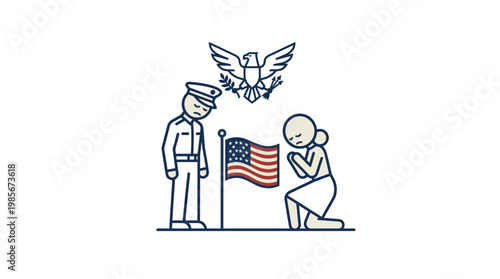 Memorial Ceremony Grief and Patriotism