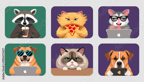 This minimalist illustration evokes concentration and productivity, ideal for showcasing remote work, digital nomad lifestyles, or technology-focused 