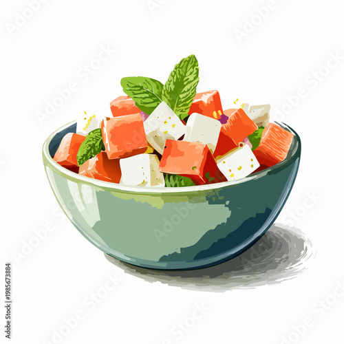 Wassermelonen-Feta-Salat
