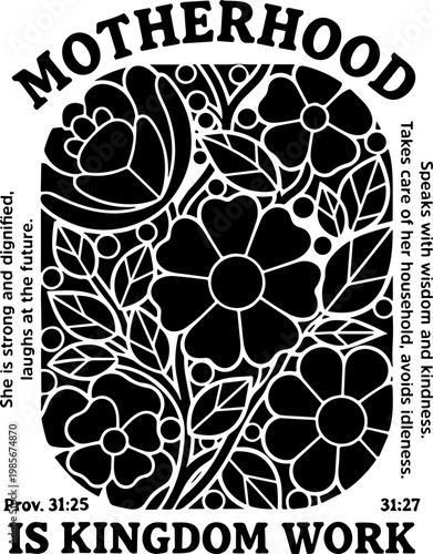 Motherhood is Kingdom Work Svg, Christian Mother's Day Svg