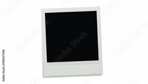 Blank instant photo frame with black copyspace copy space template nostalgia isolated snapshot polaroid photograph background placeholder