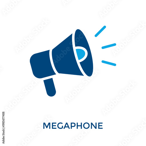 Megaphone Icon Dual Tone Style. Vector Illustration For Graphic Design