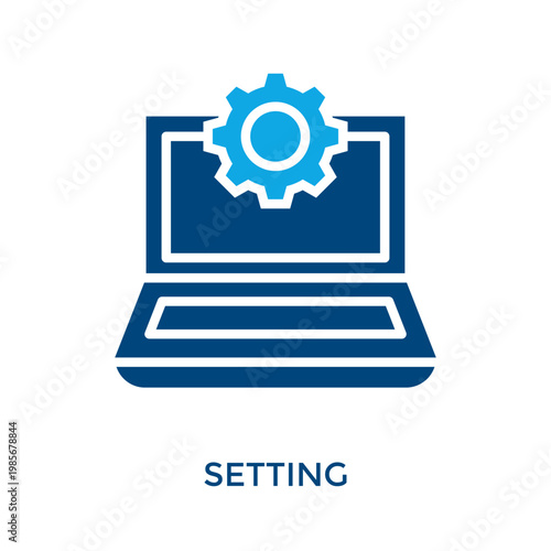 Setting Icon Dual Tone Style. Vector Illustration For Graphic Design