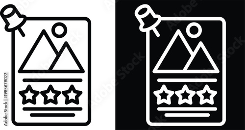 display Two-tone version in black and white background