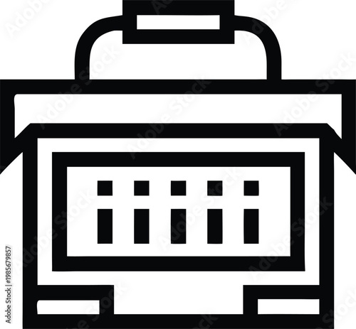 Modern Cash Register or Payment Terminal Icon for Retail Business and Transaction Processing