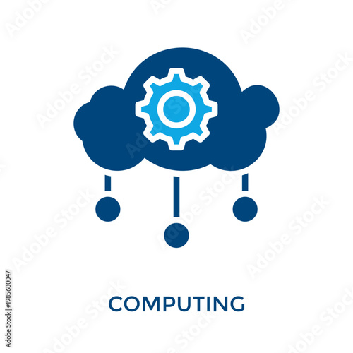 Computing Icon Dual Tone Style. Vector Illustration For Graphic Design