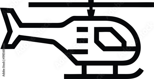 Modern helicopter flying through the sky offering rapid air transportation