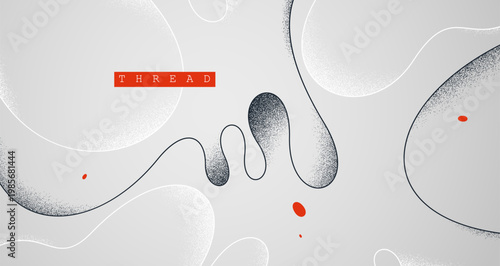 Minimal curvy lines vector abstract background, relaxing and tranquil art abstraction, antistress textured flowing lines, elegant dunamic graphics.